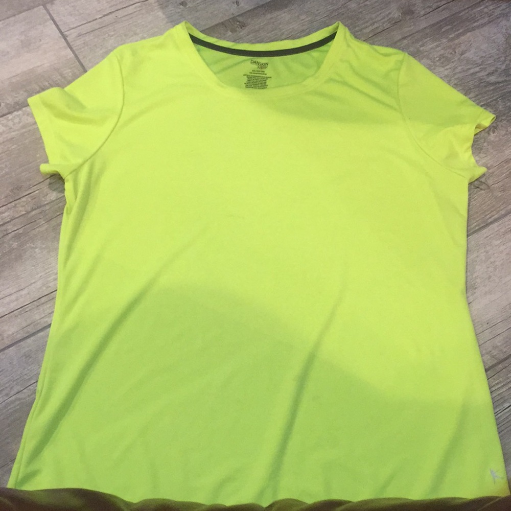 Danskin Neon Yellow Workout Shirt